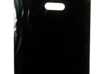 LDPE Die Cut Merchandies Bags – 12″x15″ – 500 Bags – 1.5 mil – Black – 1215DCBLACK