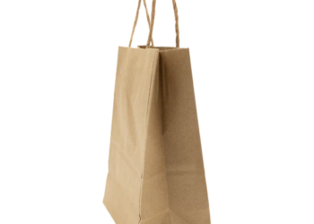 Paper Bags – Handle Bags – Kraft Color – 5.5″x3.25″x 8.375″ – 250 Bags – 60 LB Weight basis (90 GSM strong). Twisted Handle. Packed in cases. – Kraft/Natural – 538NKPAPTHDL