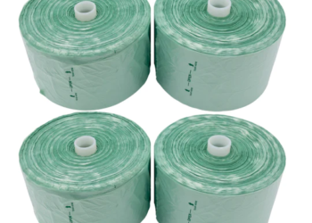 Narrow Profile Produce Roll Bags – 16″X28″ – 1900 Bags – 8 microns – Green Tint – 1628NPPROD8M-EXTC
