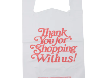 Easy Open – White ‘Thank You’ HDPE T-Shirt Bags – 1/6 BBL 11.5″X6″X21″ – 600 Bags – 18 microns – White – 10092HDEMB-EO