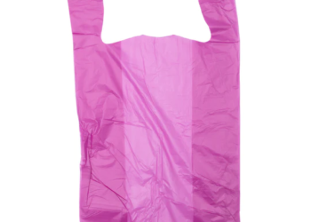 Colored Unprinted HDPE T-Shirt Bags – 1/6 BBL 11.5″X6″X21″ – 1000 Bags – 13 microns – Burgandy – LOOP-BURG