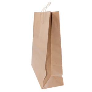 Paper Bags – Handle Bags – Kraft Color – 18″x7″x18.5″ – 200 Bags – 74 LB Weight basis (110 GSM strong) Twisted Handle. Packed in cases. – Kraft/Natural – 18719NKPAPTHDL