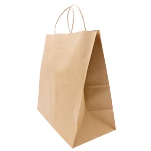 Paper Bags – Handle Bags – Kraft Color – 13″x7″x13″ – 250 Bags – 74 LB Weight basis (110 GSM strong) Twisted Handle – Kraft/Natural – 13713NKPAPTHDL