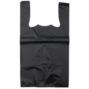 Black Unprinted HDPE T-Shirt Bags – 1/8 BBL 10″X5″X18″ – 200 Bags – 30 microns – Black – Black Unprinted HDPE T-Shirt Bags – 1/8 BBL 10″X5″X18″ – 200 Bags – 30 microns – Black – BLK818EHD30M