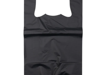 Black Unprinted HDPE T-Shirt Bags – 1/8 BBL 10″X5″X18″ – 200 Bags – 30 microns – Black – Black Unprinted HDPE T-Shirt Bags – 1/8 BBL 10″X5″X18″ – 200 Bags – 30 microns – Black – BLK818EHD30M