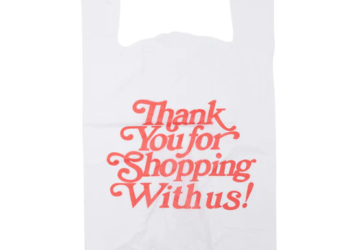 Easy Open – White ‘Thank You’ HDPE T-Shirt Bags – 1/5 BBL 13″X8″X23″ – 500 Bags – 17 microns – White – 13823TYHDR-EO