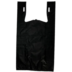 Black Unprinted HDPE T-Shirt Bags – 1/6 BBL 11.5″X6″X21″ – 150 Bags – 30 microns – Black – BLK616EHD30MBlack Unprinted HDPE T-Shirt Bags – 1/6 BBL 11.5″X6″X21″ – 150 Bags – 30 microns – Black – BLK616EHD30M