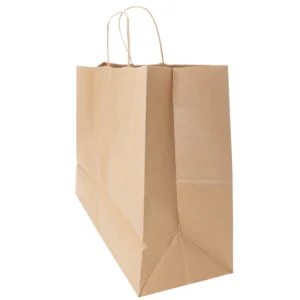 Paper Bags – Handle Bags – Kraft Color – 16″x6″x12″ – 250 Bags – 74 LB Weight basis (110 GSM strong) Twisted Handle. Packed in cases. – Kraft/Natural – Paper Bags – Handle Bags – Kraft Color – 16″x6″x12″ – 250 Bags – 74 LB Weight basis (110 GSM strong) Twisted Handle. Packed in cases. – Kraft/Natural – 16612NKPAPTHDL