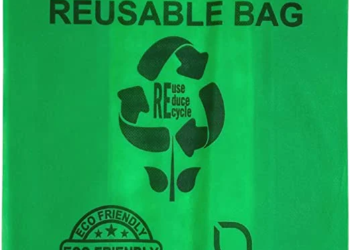 Green PP Non Woven Reusable Bags – 1/6 BBL 12″X7″X22″ – 100 Bags – 40 GSM – Green – 12722GRNPPNWRB40