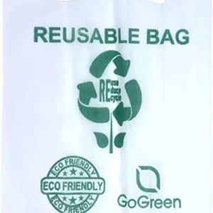White PP Non Woven Reusable Bags – Jumbo (16″x8″x30″) – 100 Bags – 40 GSM – White – WHT16830PPNWRB40