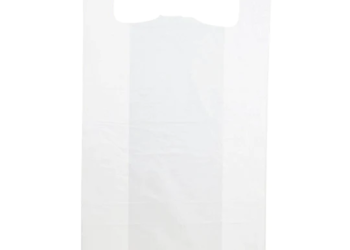 White Unprinted HDPE T-Shirt Bags – 20″X10″X36″ – 250 Bags – 18 microns – White – 100SJXL201036