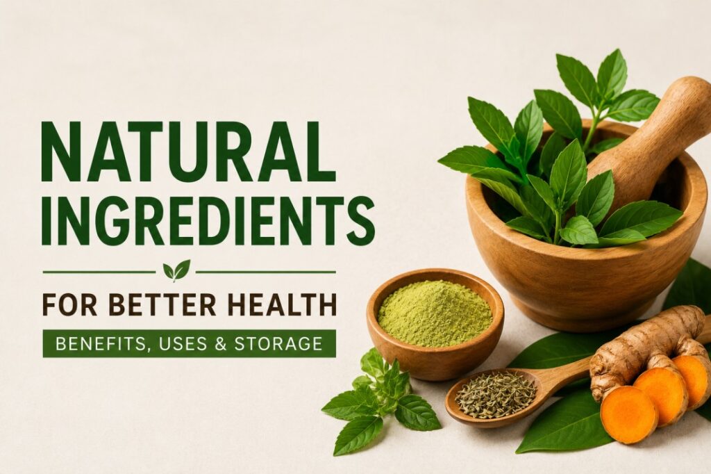 Natural Ingredients for Better Health Benefits, Uses, and Storage